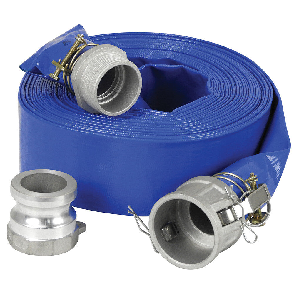 KING CANADA Power-Force 3" x 50' PVC Discharge Hose Kit No. KW-503 For Water Pump 