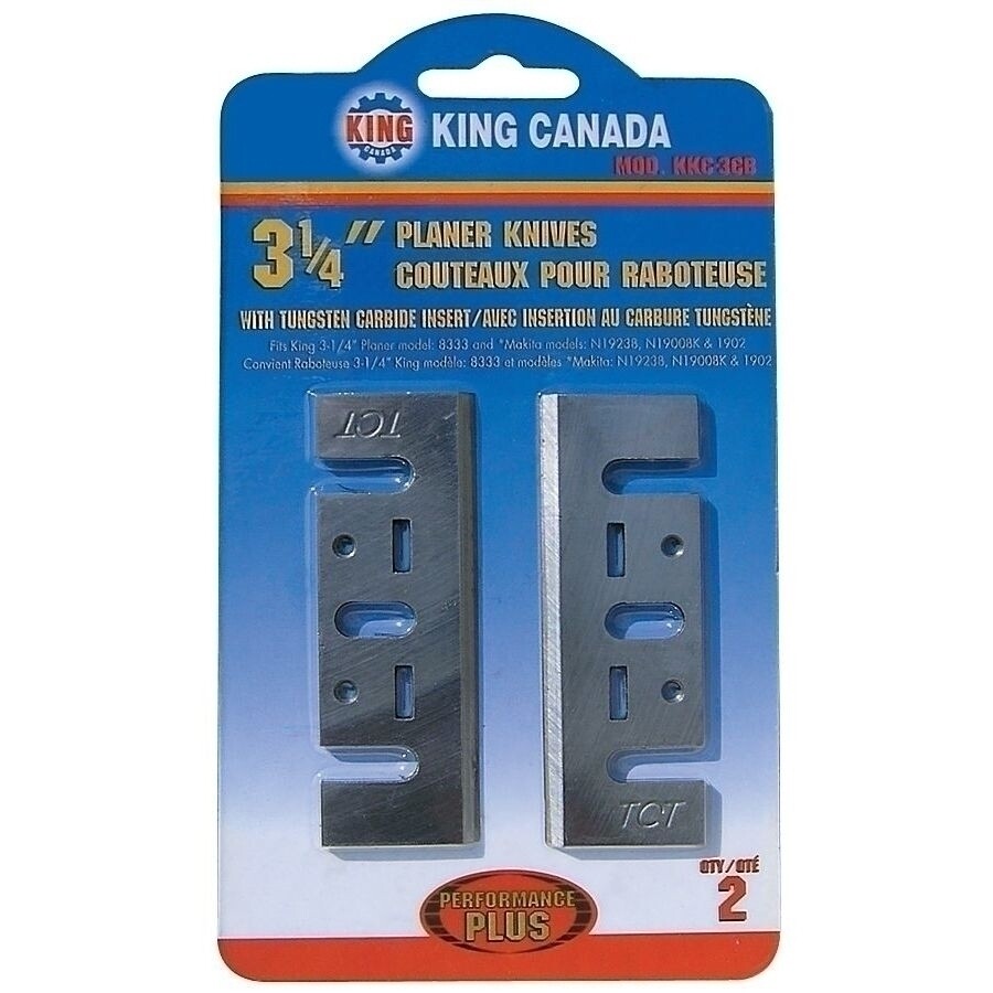KING CANADA Performance Plus 3-1/4" Planer Knives w/ Tungsten Carbide Insert No. KKC-3CB