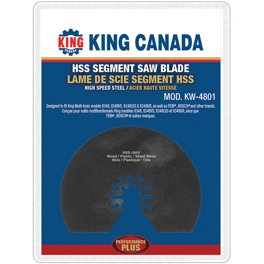 KING CANADA Performance Plus HSS Segment Saw Blade No. KW-4801