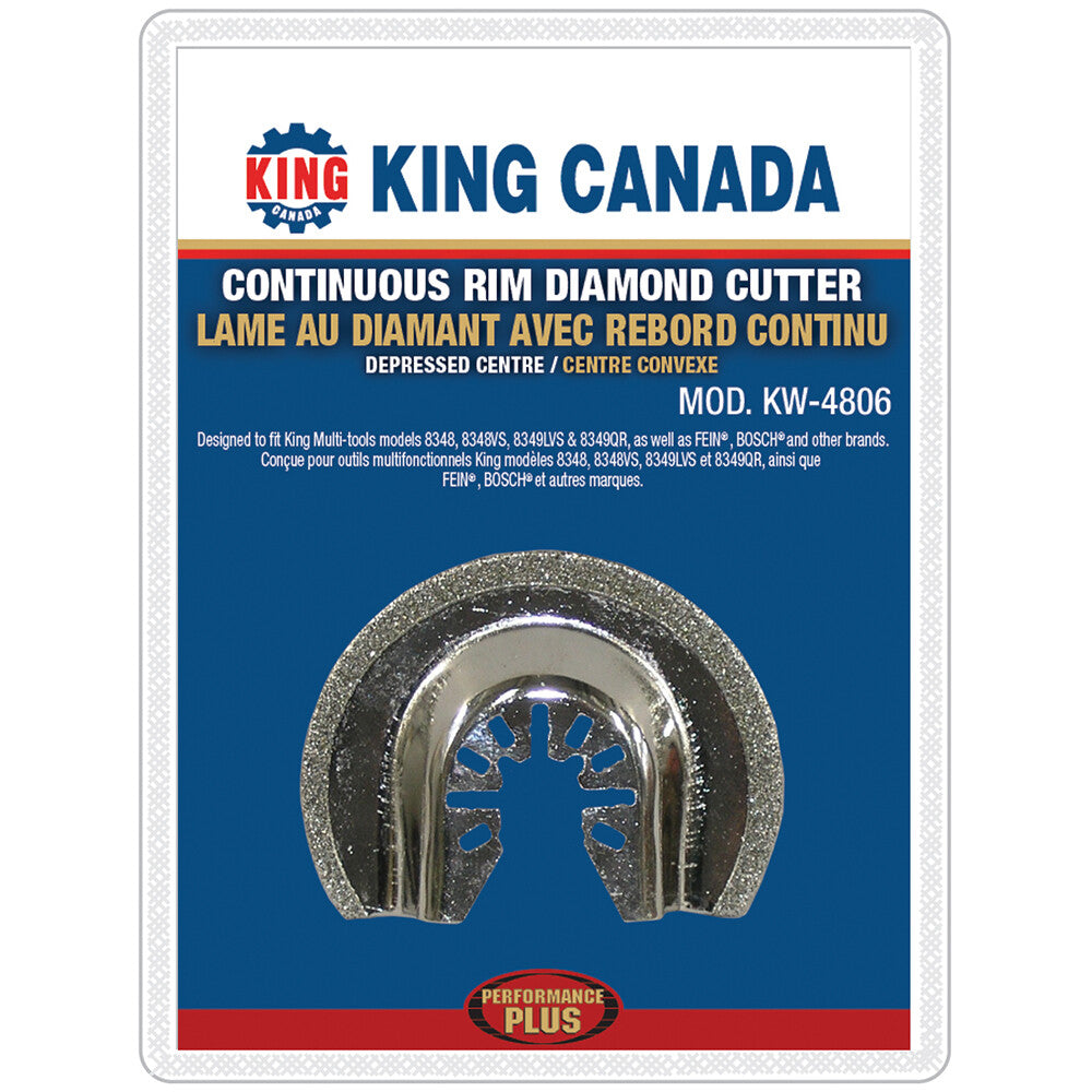 KING CANADA Performance Plus Continuous Rim Diamond Cutter No. KW-4806