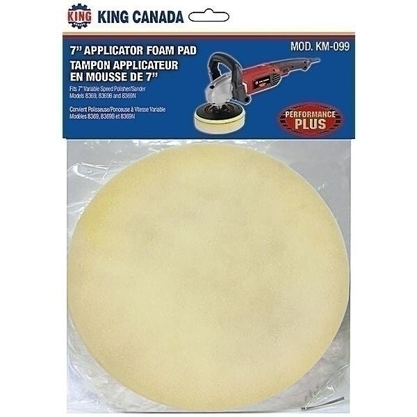 KING CANADA Performance Plus Replacement 7" Applicator Foam Pad No. KM-099