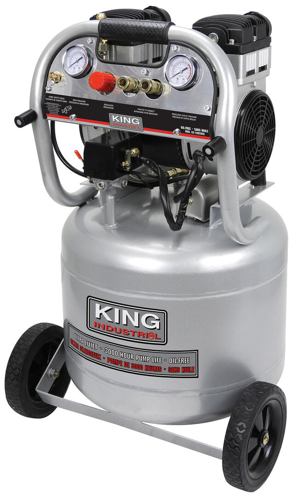 KING CANADA 10 Gallon Ultra Quiet Oil Free Air Compressor No. KC-10020SQ