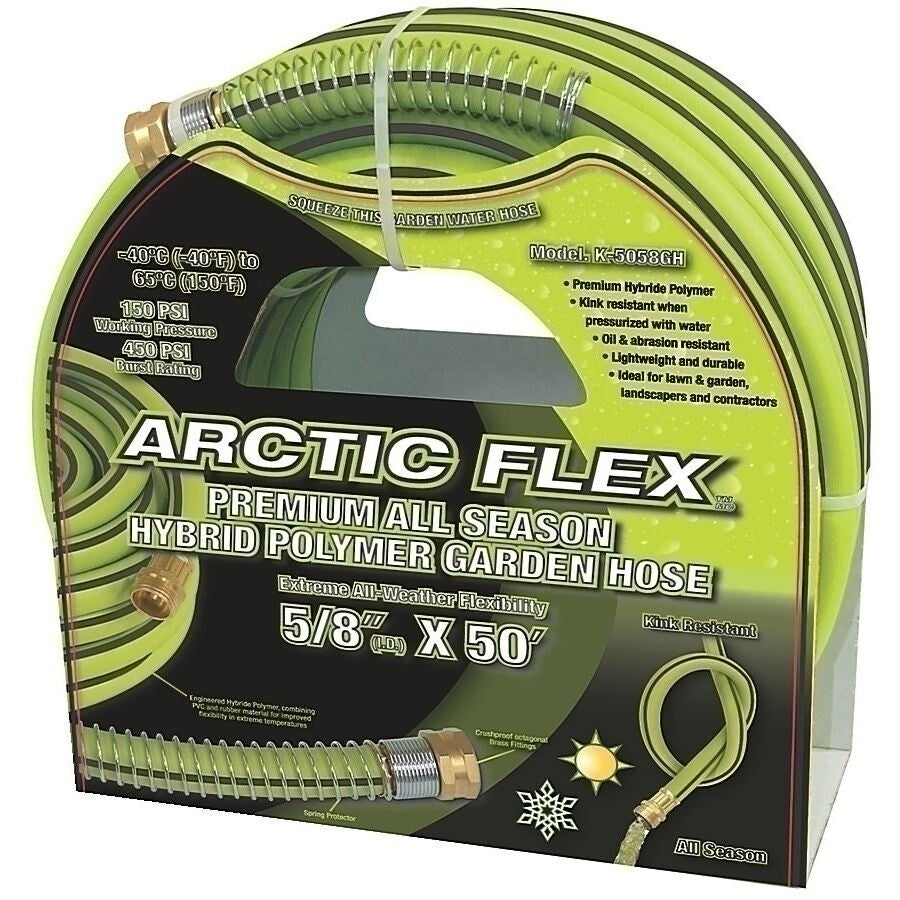 KING CANADA Arctic Flex 5/8" x 50' Premium Hybrid Polymer Garden Hose No. K-5058GH 