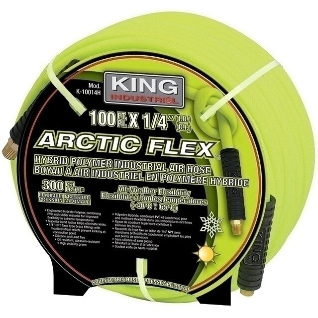 KING CANADA Arctic Flex 1/4" x 100' Hybrid Polymer Industrial Air Hose No.	K-10014H