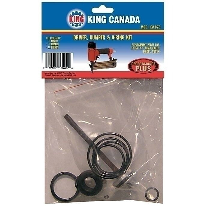 KING CANADA Performance Plus Driver & O-Ring Replacement Kit No. KW-079 For 8201N
