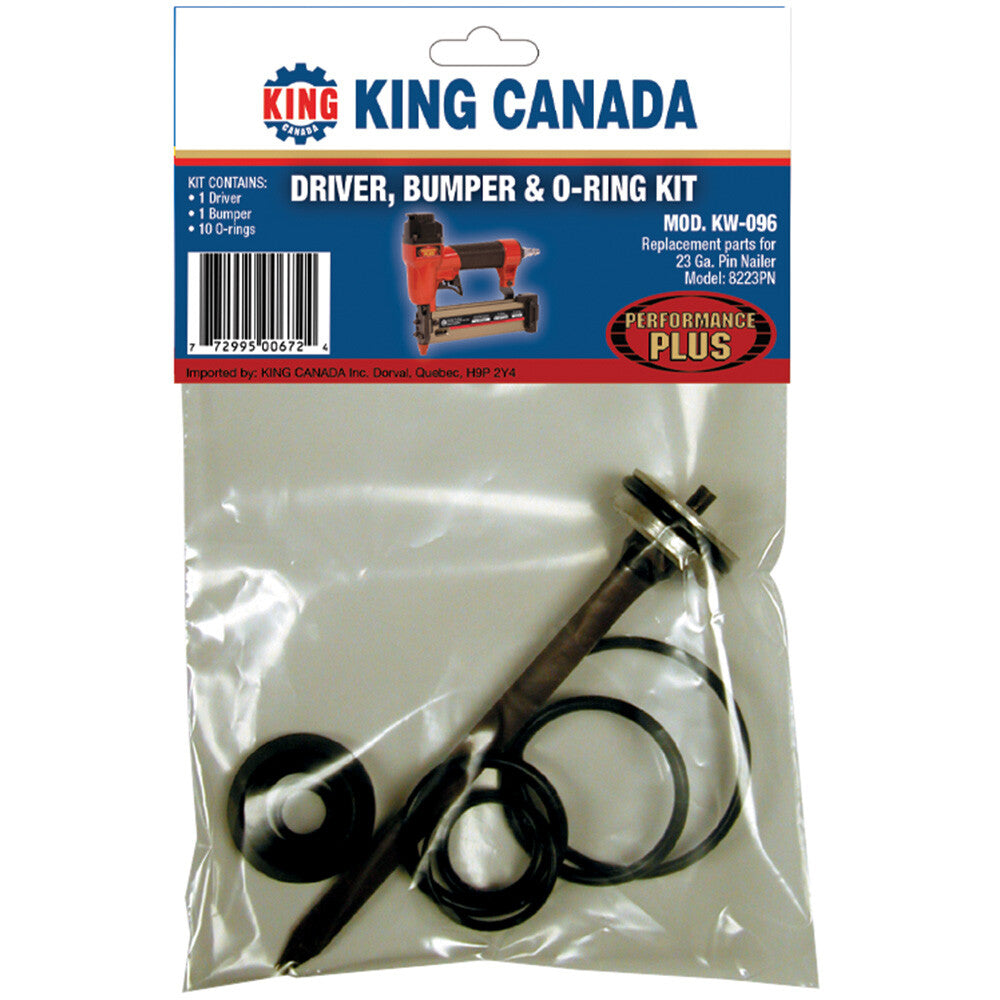 KING CANADA Performance Plus Driver & O-Ring Replacement Kit No. KW-096 For 8223PN