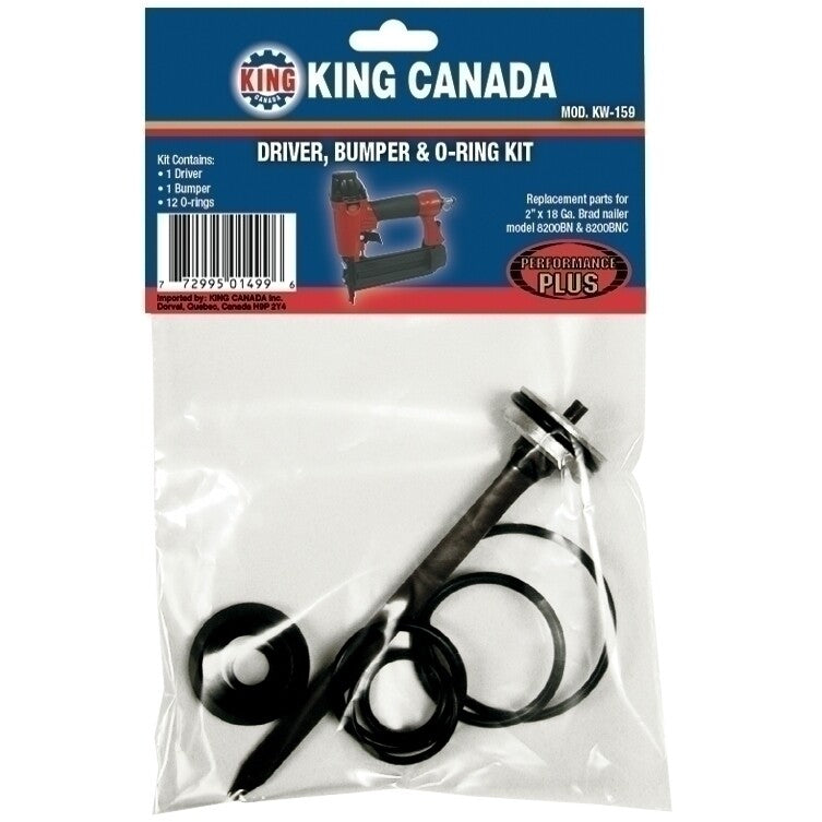 KING CANADA Performance Plus Driver, Bumper, O-Ring Kit No. KW-159 For 8200BN & 8200BNC