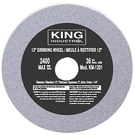 KING CANADA Replacement 12" 36 Grit Grinding Wheel No. KM-1201