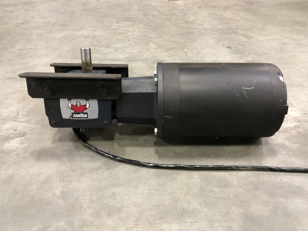 GROVE 10:1 Ratio Right Angle Grove Gear Reducer GR-BM818 w/ 0.75 hp Electric Motor