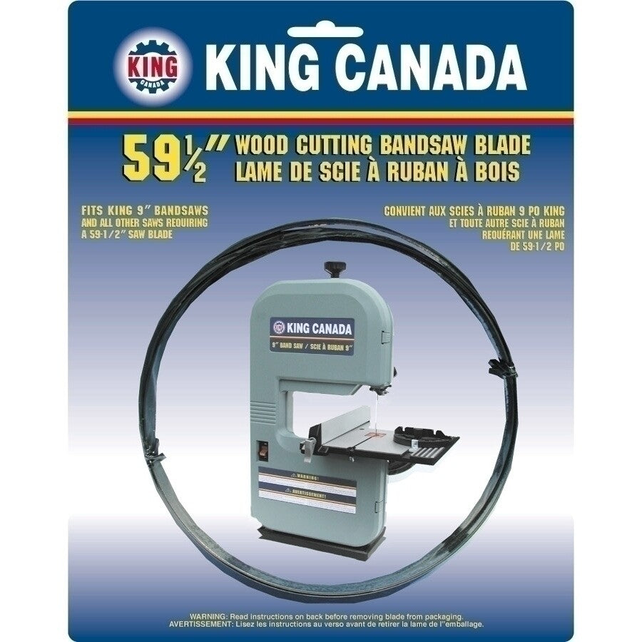 KING CANADA 59-1/2" x .014" x 1/4" - 6 TPI Wood Cutting Bandsaw Blade No. KBB-9-6