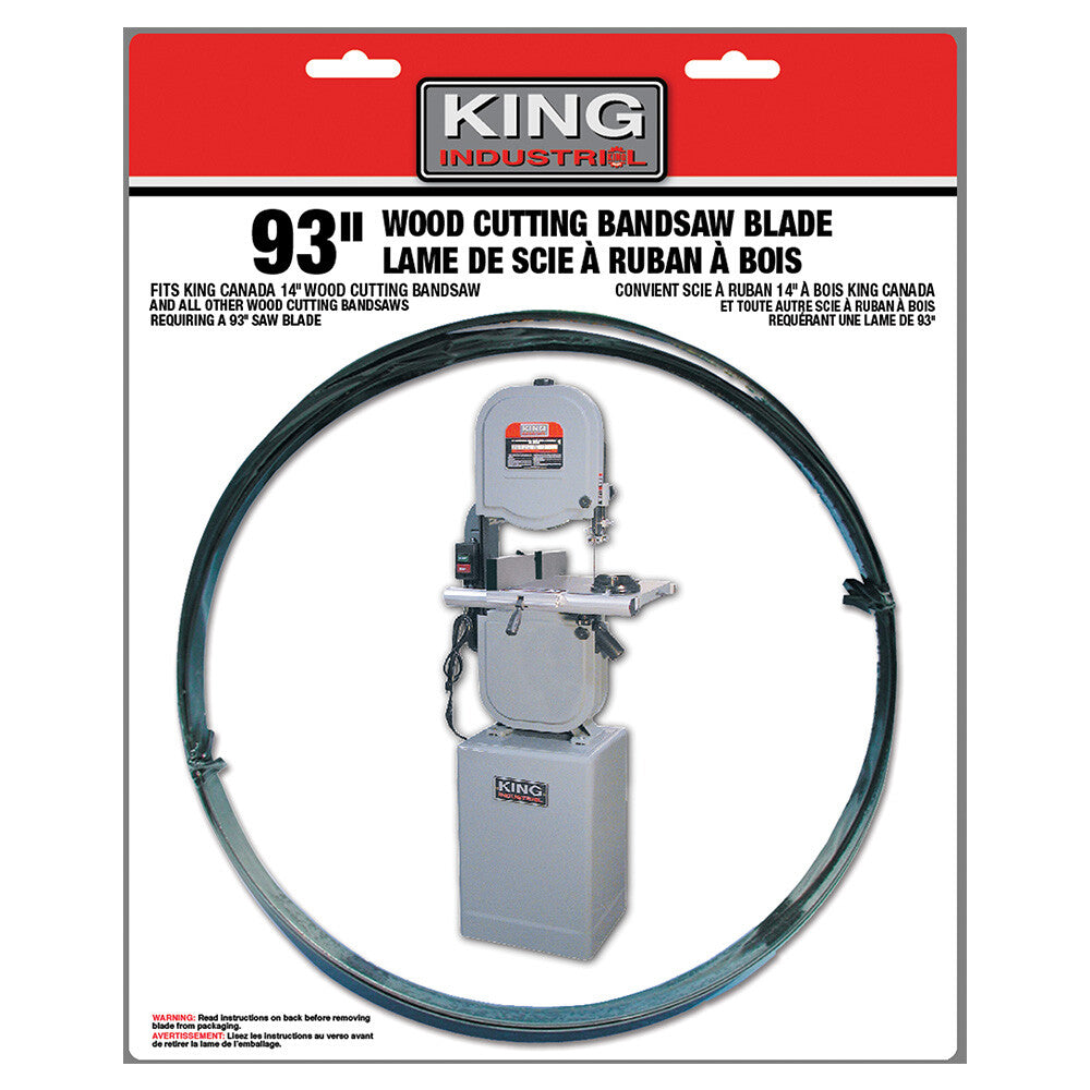 KING CANADA 93" x .025" x 1/4" - 6 TPI Wood Cutting Bandsaw Blade No. KBB-1414-6