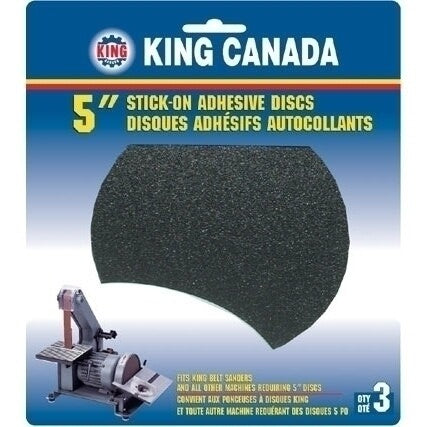 KING CANADA 3 pc. 5" 100 Grit Wood Sanding Disc Kit No. SD-5-K-100