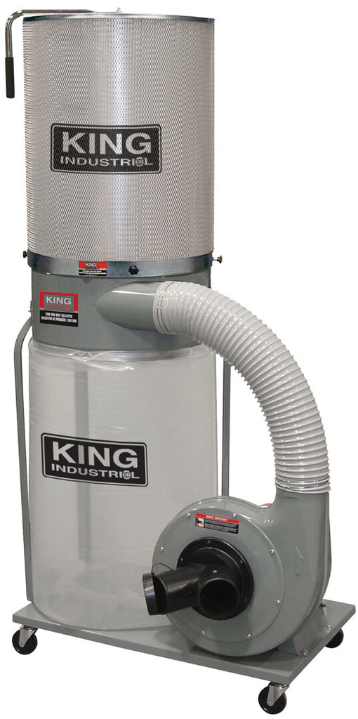KING CANADA 1200 CFM Dust Collector w/ Canister Filter No. KC-3105C/KDCF-3500 