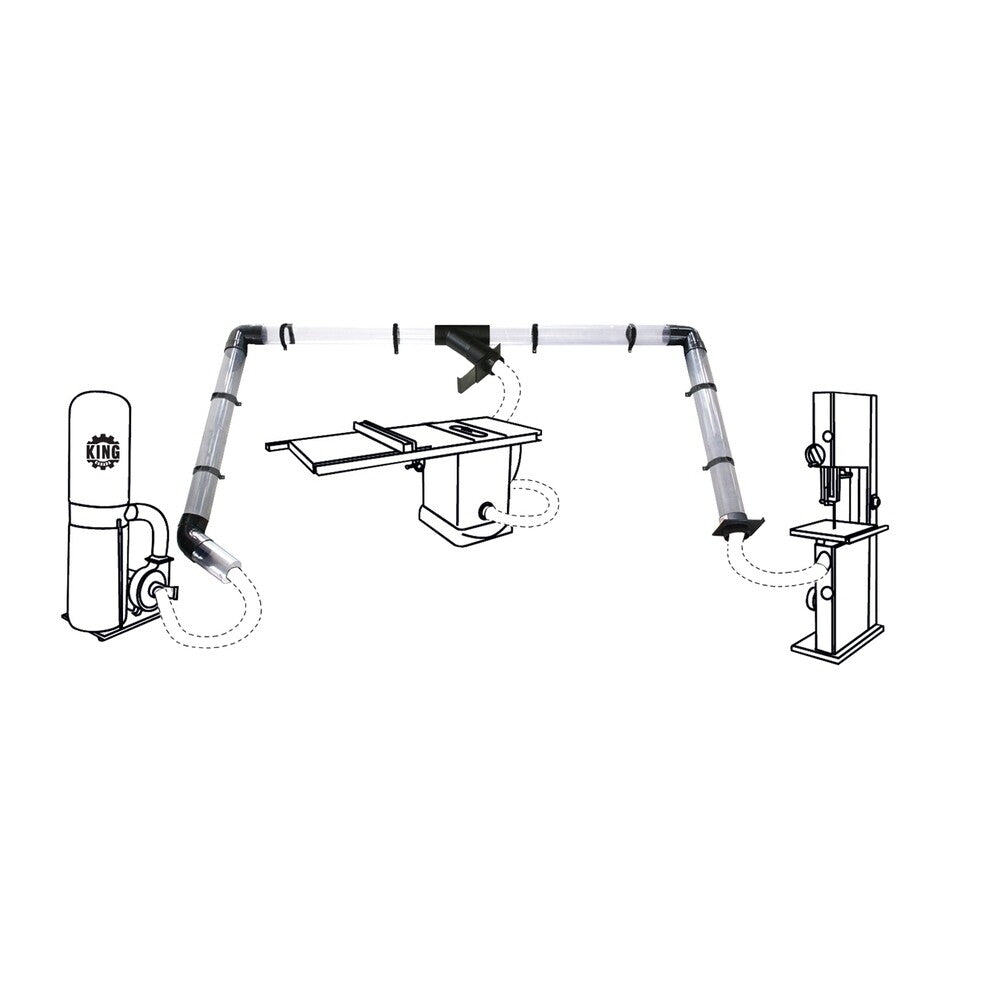 KING CANADA 27 pc. 4'' Dust Collection Hook-Up System No. KW-270 