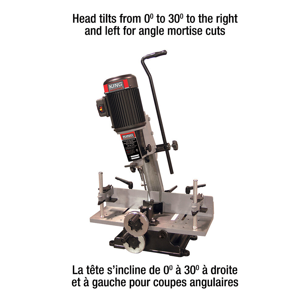 KING CANADA 5/8" Hollow Chisel Mortiser w/ Tilting Head