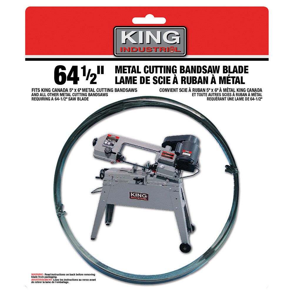 KING CANADA 64-1/2" x .025" x 1/2" -14 TPI Bi-Metal Cutting Bandsaw Blade No. KBB-115-BM-14 