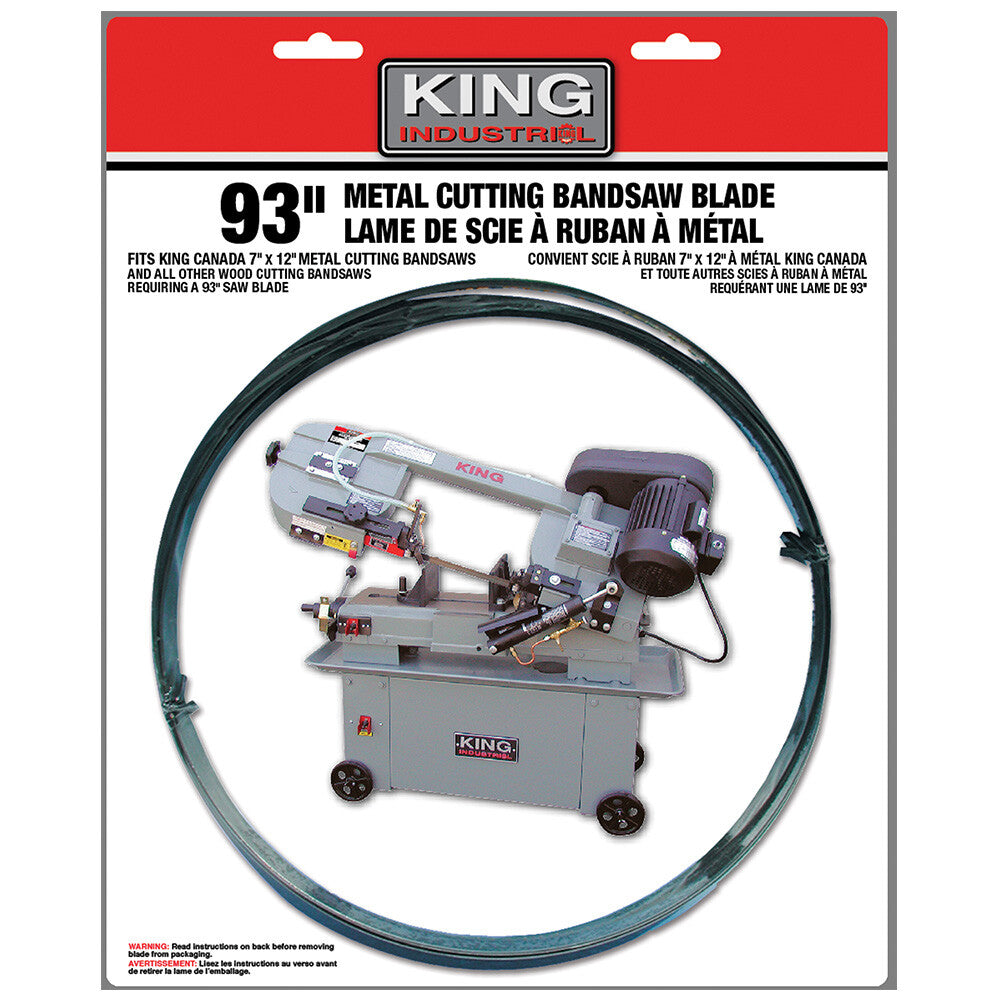 KING CANADA 93" x .032" x 3/4" -10 TPI Metal Cutting Bandsaw Blade KBB-712-10 