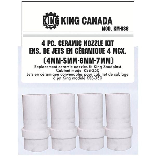 KING CANADA 4 pc. Ceramic Nozzle Kit No. KM-036 For KM-035