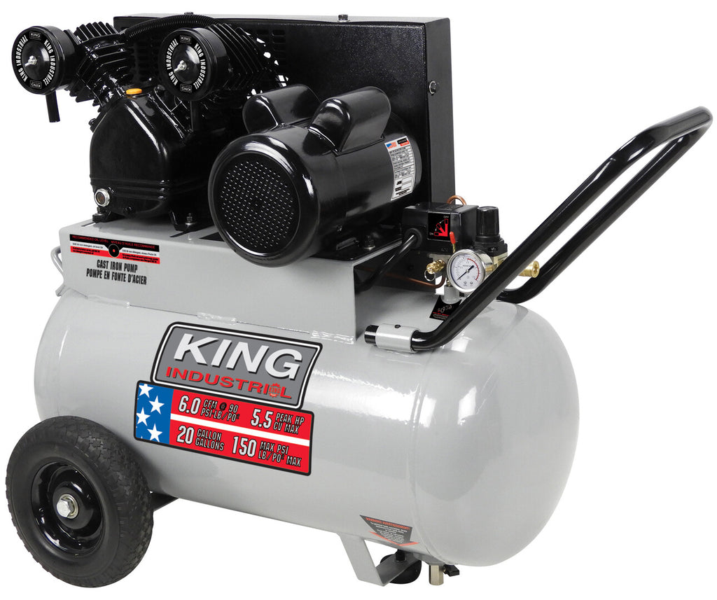 KING CANADA 5.5 Peak HP Air Compressor No. KC-2051H2 