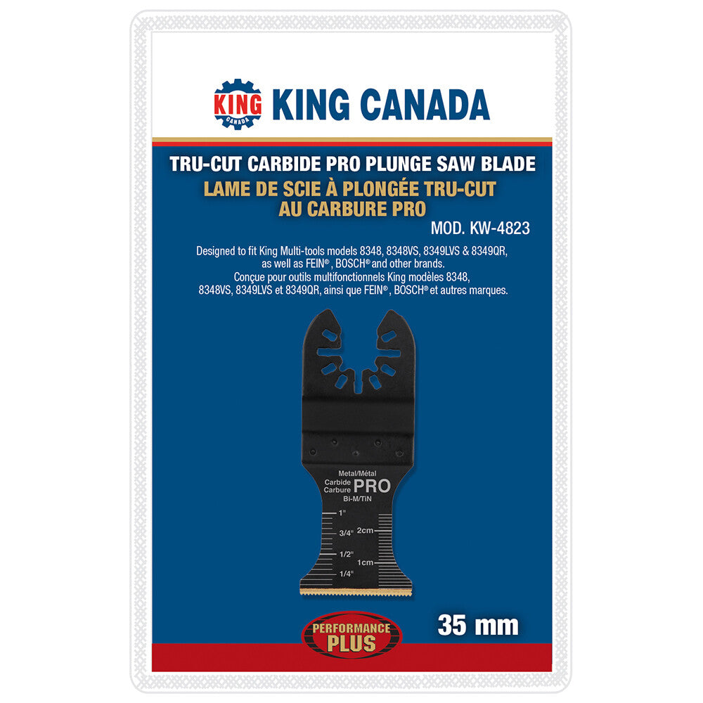 KING CANADA Performance Plus Tru-Cut Carbide PRO Plunge Saw Blade No. KW-4823 