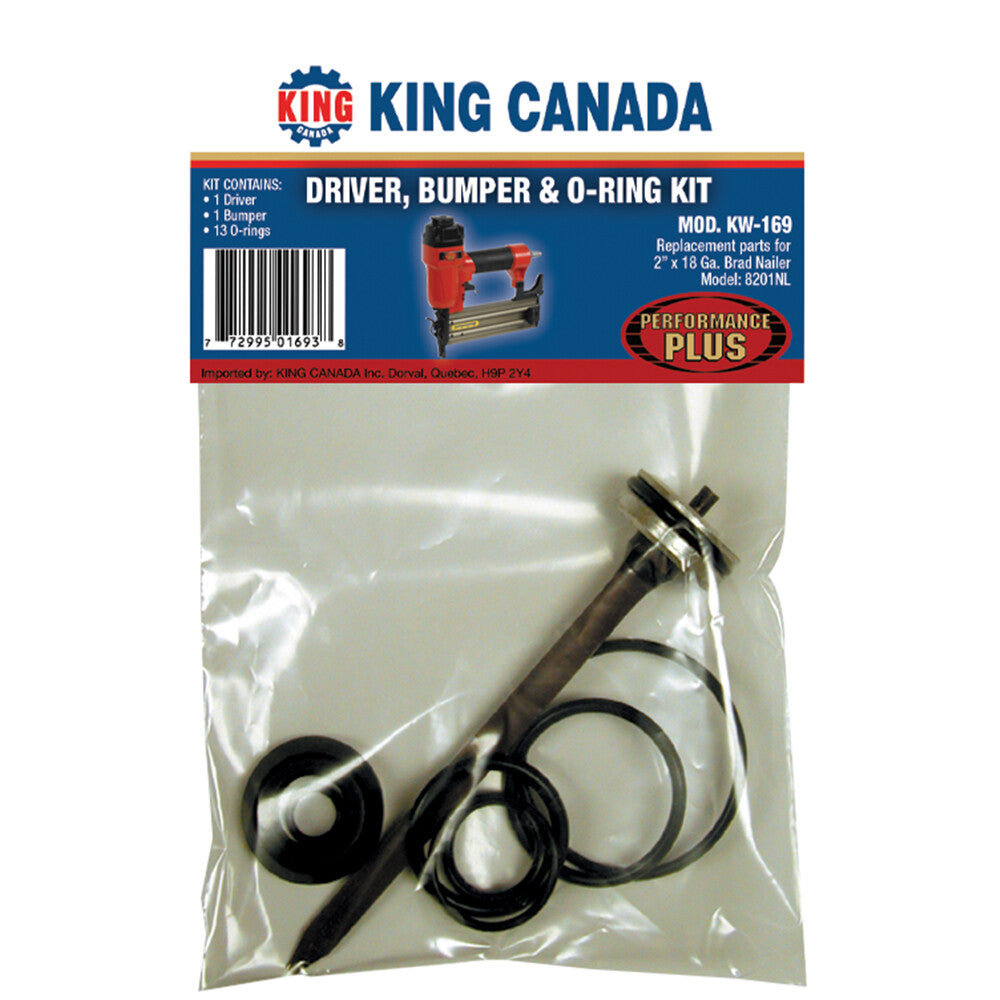 KING CANADA Performance Plus Driver & O-Ring Replacement Kit No. KW-169 For 8201NL
