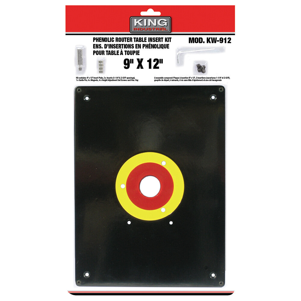 KING CANADA Router Table Insert No. KW-912 
