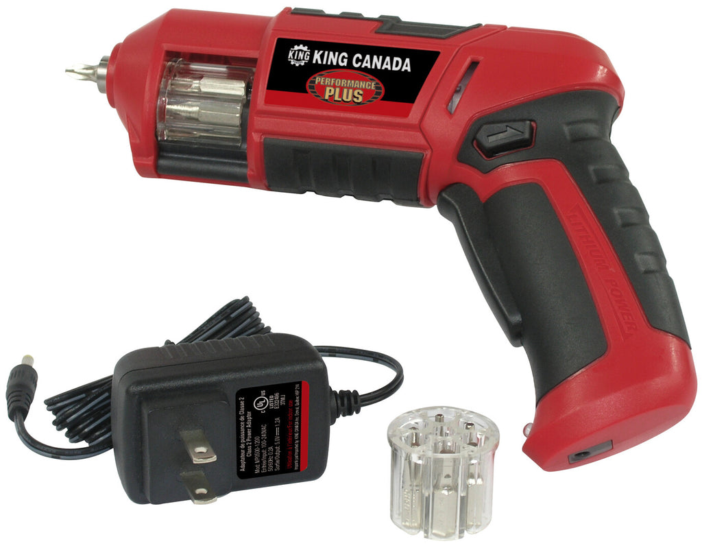 KING CANADA Performance Plus 3.6 volts Li-Ion Quick Select Screwdriver Kit No. 9136 