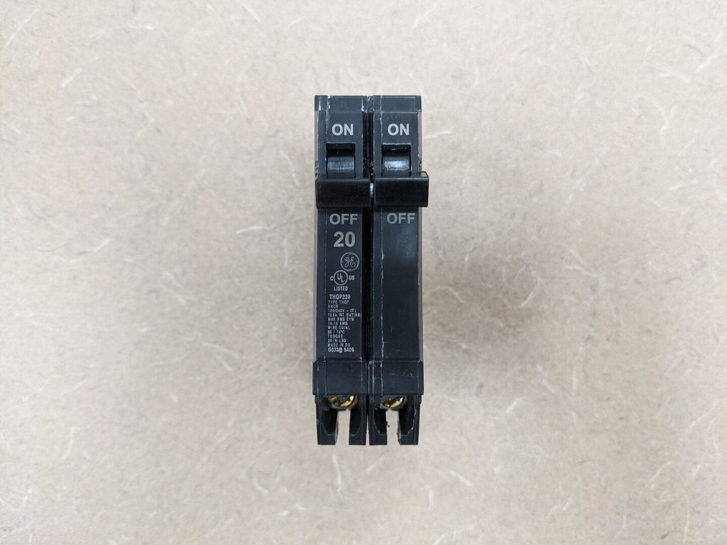 GENERAL ELECTRIC 20 Amp, 2 Pole, 120/240 Volts Circuit Breaker THQP220
