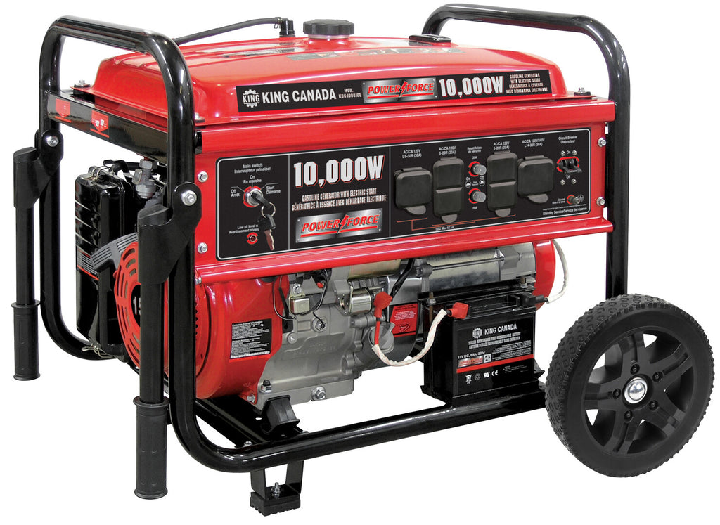 KING CANADA Power-Force 10000W Gasoline Generator w/ Electric Start No. KCG-10001GE 