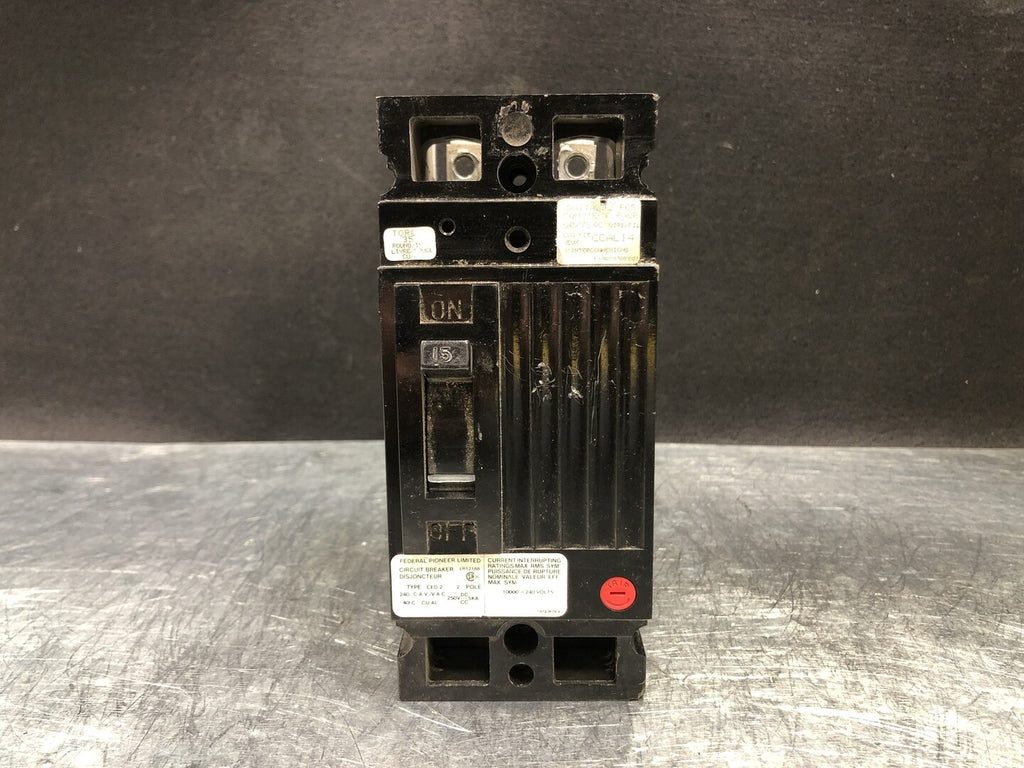 FEDERAL PIONEER 15 Amp, 2 Pole, 240 volts Circuit Breaker CED122015