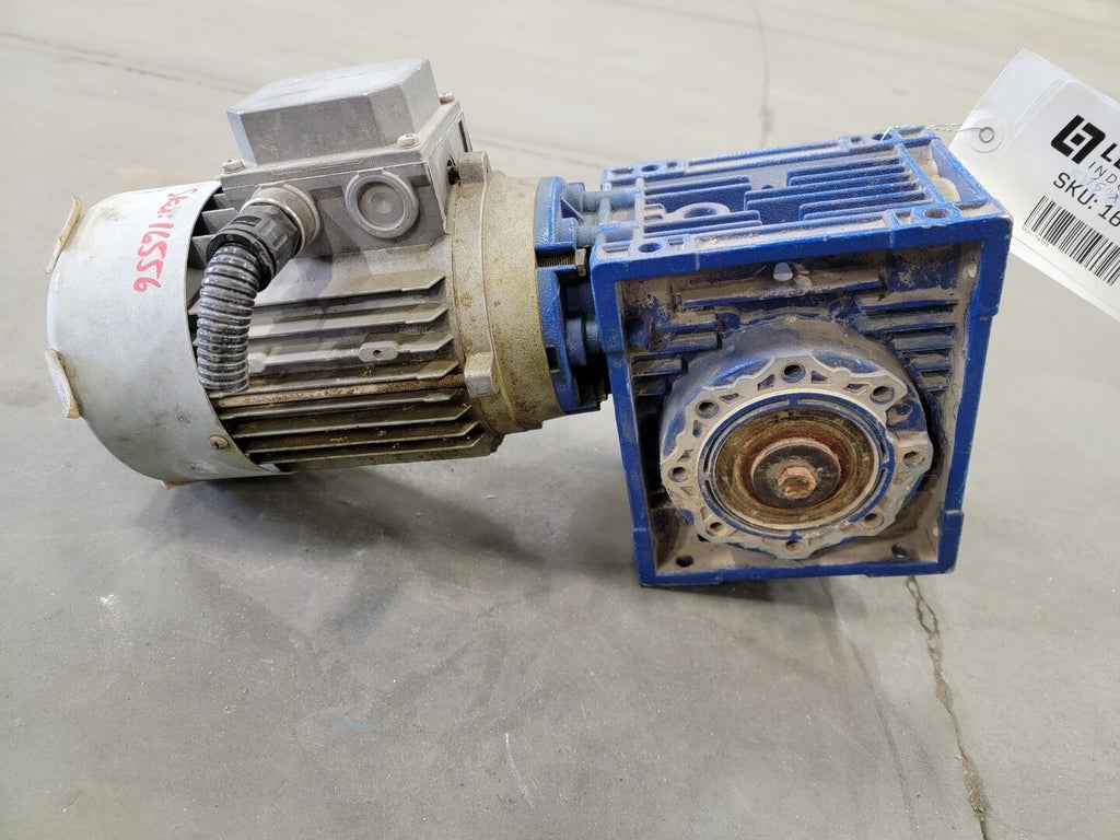 motovario gear reducer MOTOVARIO 60:1 Ratio, Gear Reducer NMRV063 w/ Electric Motor