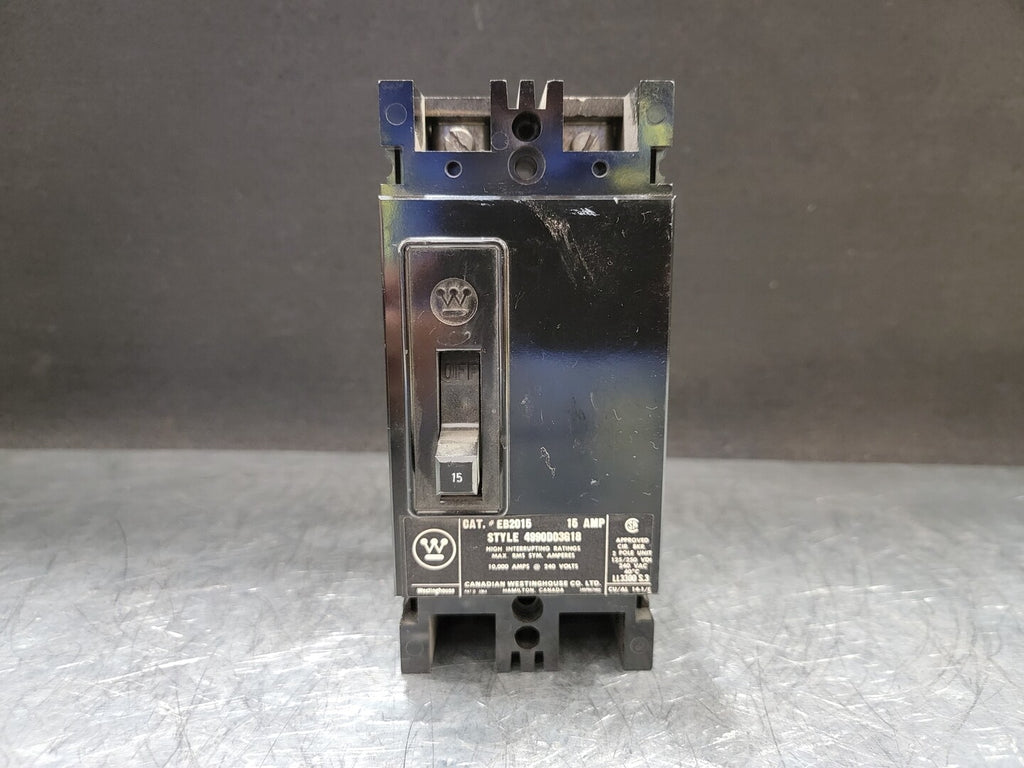 WESTINGHOUSE 15 Amp, 2 Pole, 240 volts Circuit Breaker EB2015