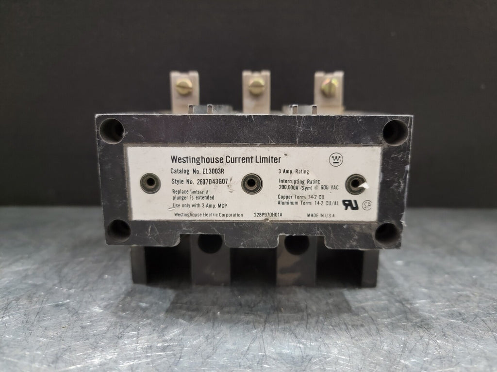 WESTINGHOUSE 3 Amp, 3 Pole, 600 volts Circuit Breaker EL3003R