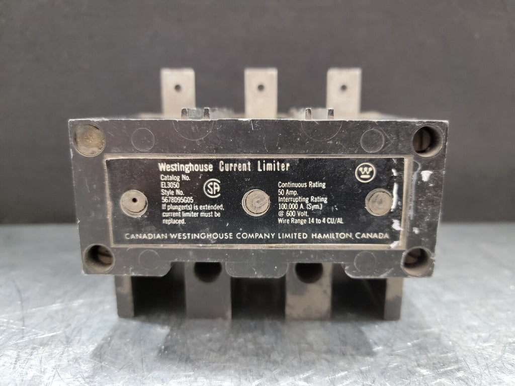 WESTINGHOUSE 50 Amp, 3 Pole, 600 Volts Current Limiter EL3050