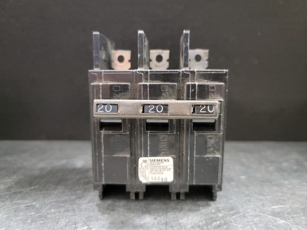 SIEMENS 20 Amp, 3 Pole, 240 Volts Circuit Breaker BQ3B020