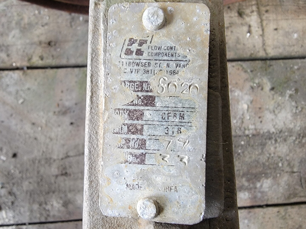 FLOW CONTROL COMPONENTS LTD. 8", Class 150, Gate Valve,