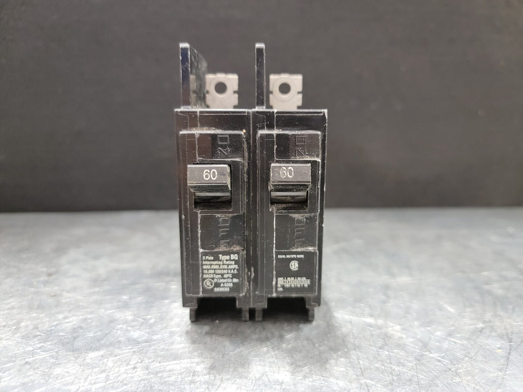 SIEMENS 60 Amp 2 Pole Circuit Breaker BQ2B060