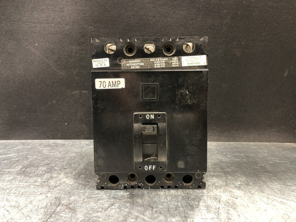 SQUARE D 70 Amp, 3 Pole Circuit Breaker FAL36070