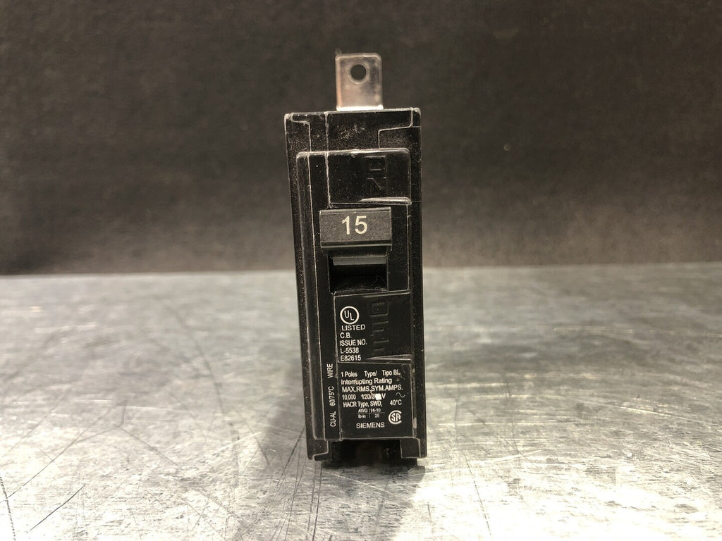 SIEMENS 15 Amp, 1 Pole, 120/240 volts Circuit Breaker B115