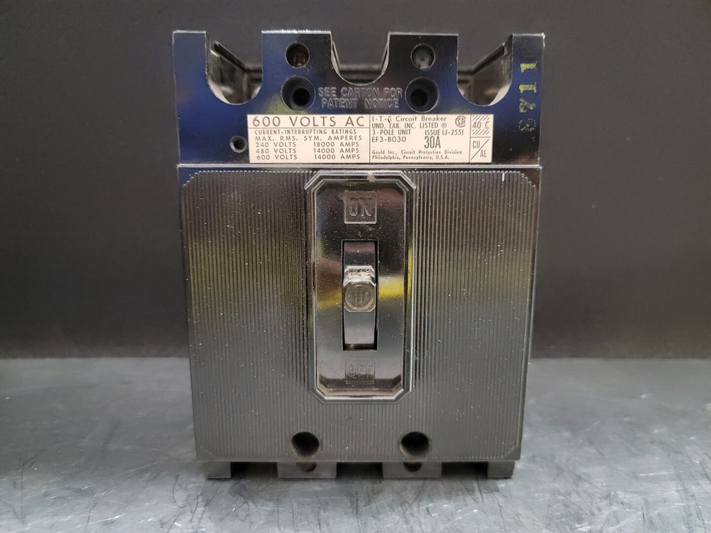 ITE 30 Amp 3 Pole Circuit Breaker EF3-B030