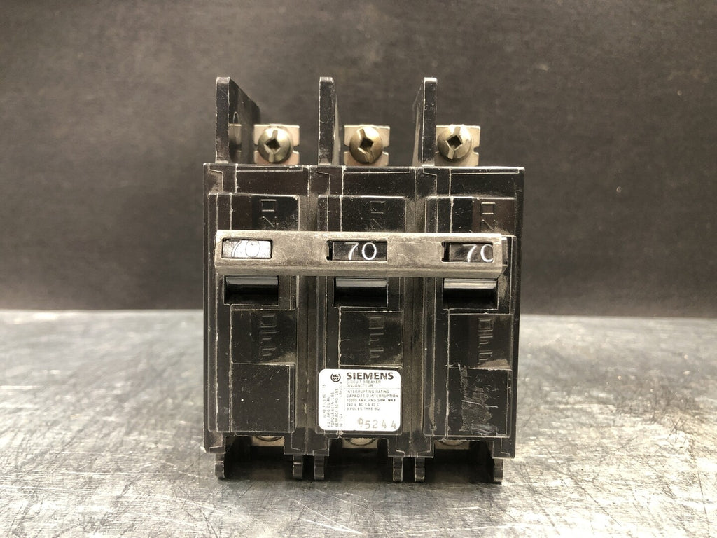 SIEMENS 70 Amp, 3 Pole, 240 Volts Circuit Breaker BQ3B070