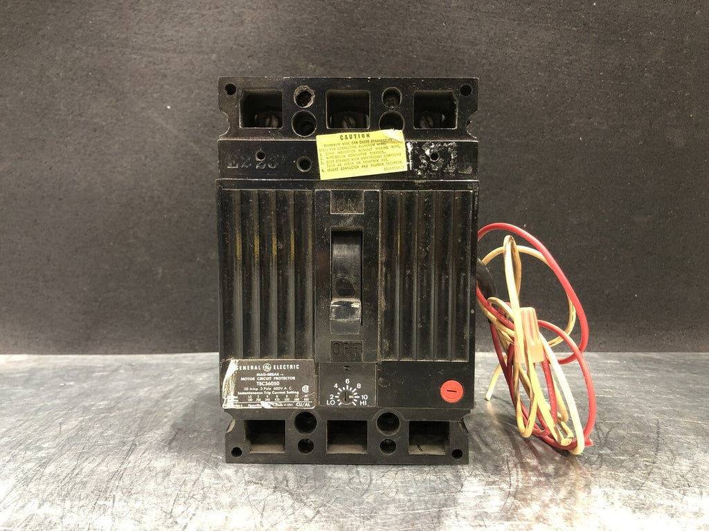 GENERAL ELECTRIC 50 Amp, 3 Pole, 600 Volts Circuit Breaker TEC36050