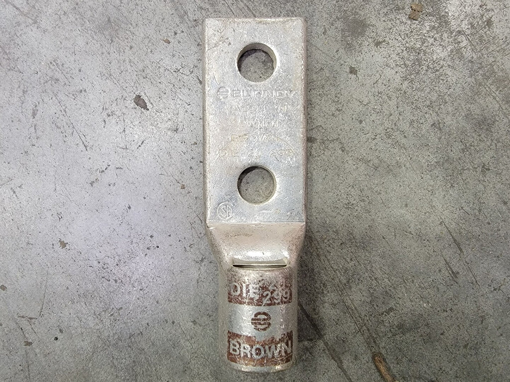 BURNDY 500 MCM 2 Hole Long Barrel Compression Lug Brown Die 20 299, YAL342N