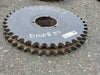 Roller Chain Sprocket D100R37, Double, Size 100, 37 Teeth