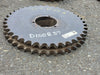 Roller Chain Sprocket D100R37, Double, Size 100, 37 Teeth