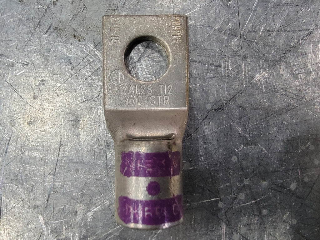 BURNDY 4/0 AWG 1 Hole Compression Lug Purple Die 15 No. YAL28T12