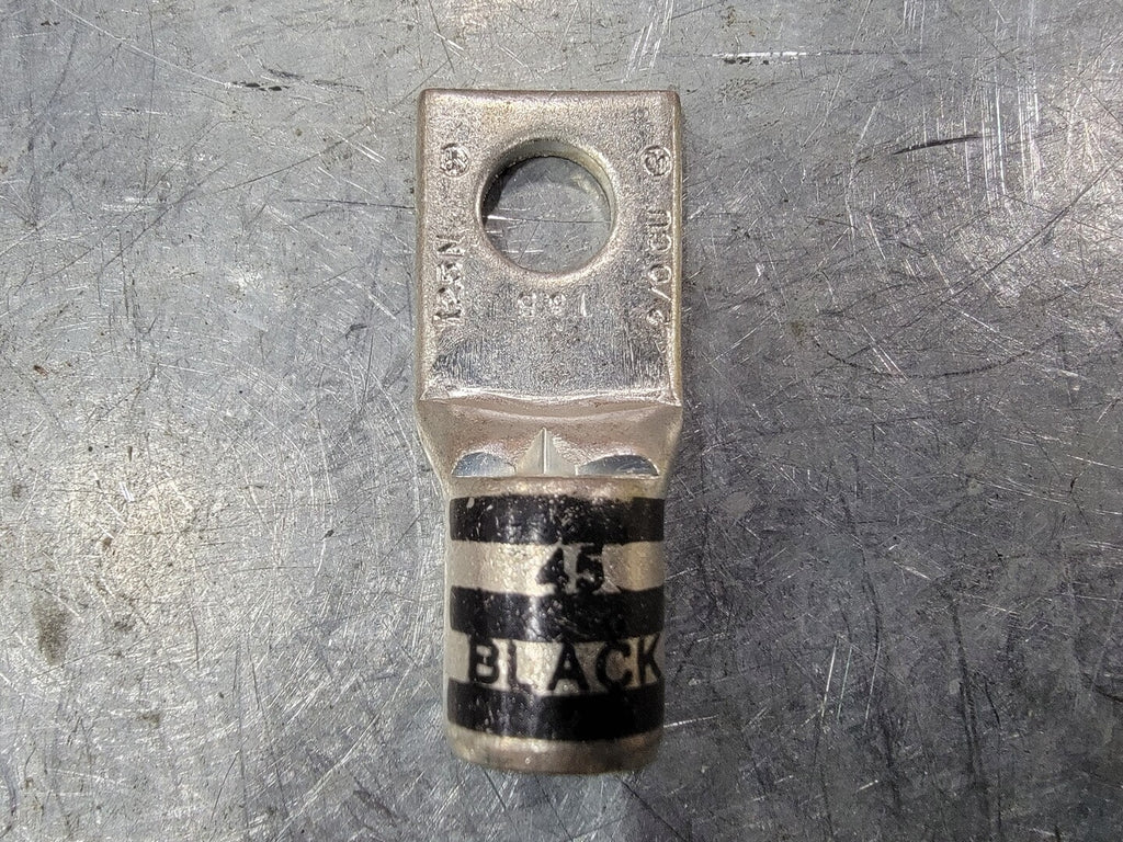 THOMAS BETTS 2/0 AWG 1 Hole Compression Lug Black Die 45, 54110 (Box of 10)