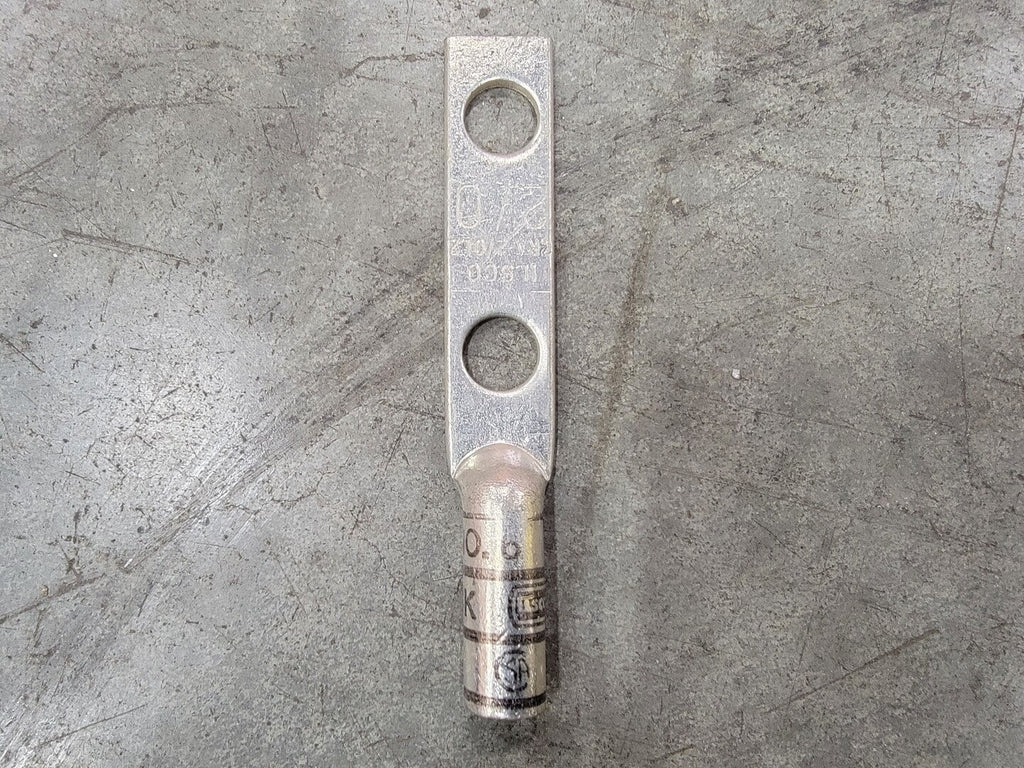ILSCO 2/0 AWG 2 Hole Terminal Compression Lug Black Die No. CRA-2/0L2
