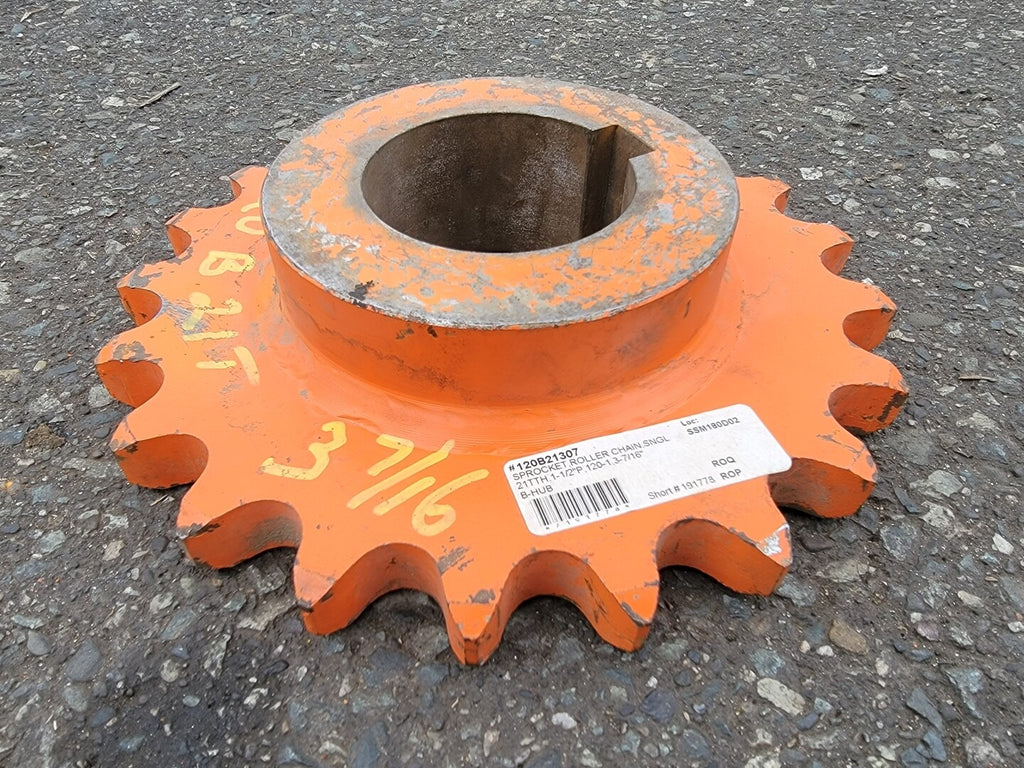 Roller Chain Sprocket 120B21307, Size 120, 21 Teeth