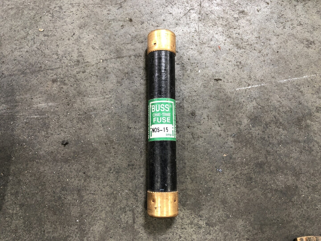 BUSSMANN 15 Amp Class K5 One-Time Fuse NOS-15